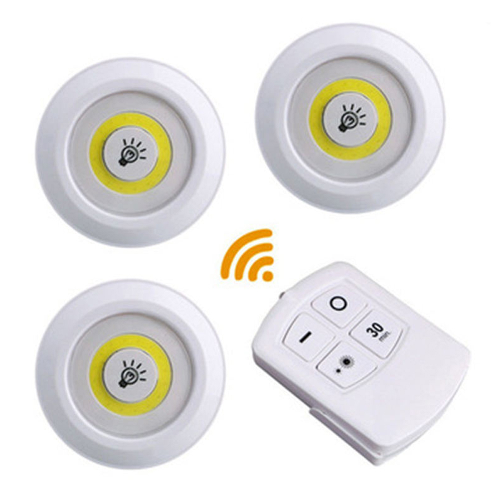 Kit 3 Luminárias LED Lelong LE-2226 com Controle Remoto Sem Fio